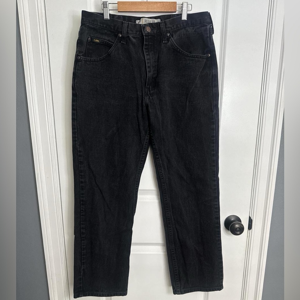 Lee Men's Dark Gray Relaxed Jeans 34x30